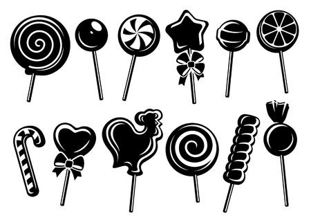 Lollipop set. Vector illustration iconsのイラスト素材