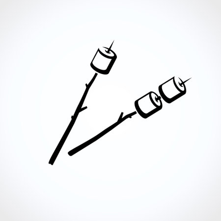 Marshmallow set. Elements and icons collection marshmallow. vector illustrationのイラスト素材