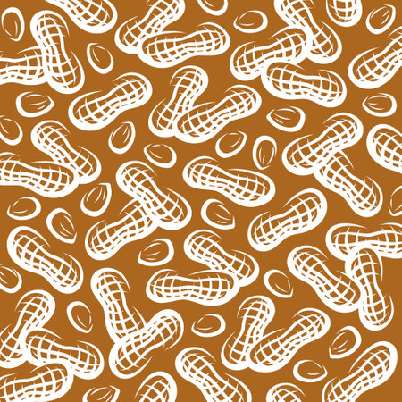 Peanuts background set. Collection icon peanuts. vector illustrationのイラスト素材