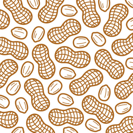 Peanuts background set. Collection icon peanuts. vector illustration