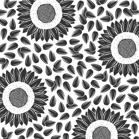 Sunflower background set. Collection icon sunflower. vector illustrationのイラスト素材