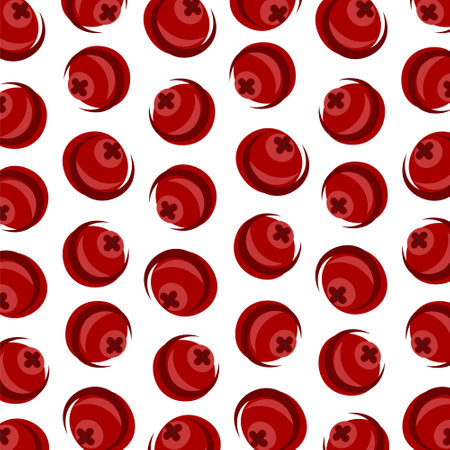 Cranberry pattern background set. Collection icon cranberry. vector illustrationのイラスト素材