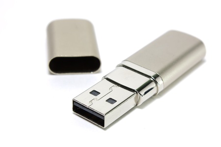 Silver Usb flash driveの写真素材