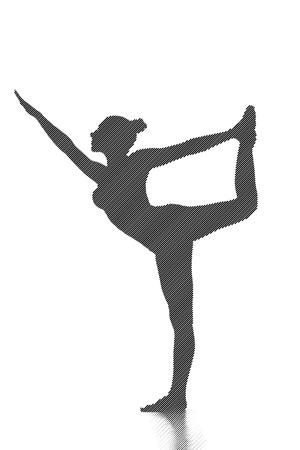 sports female figure on a white backgroundのイラスト素材