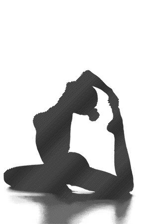 Female figure, silhouette, on a white backgroundのイラスト素材