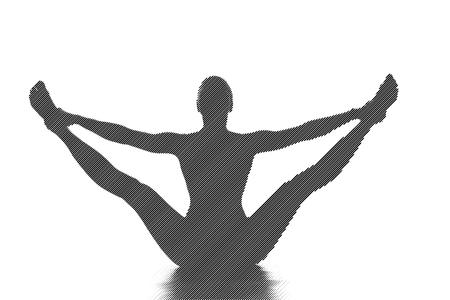 sports female figure on a white backgroundのイラスト素材