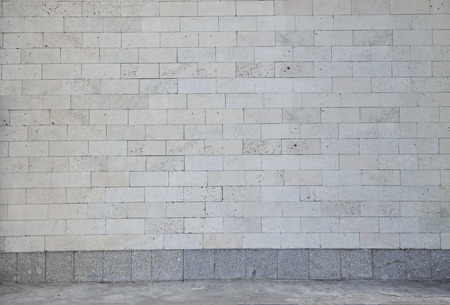 light gray brick wall outdoor, horizontal formatの写真素材