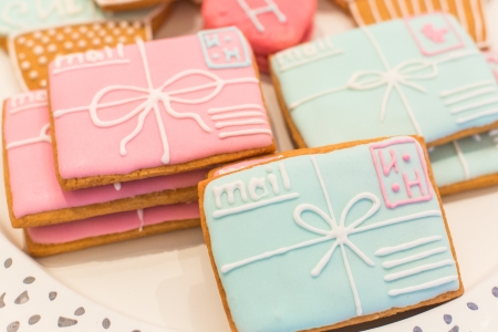 Cookies made as mail envelops