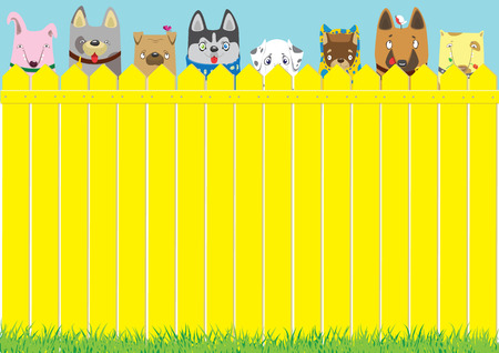 Cute pets backgroundのイラスト素材