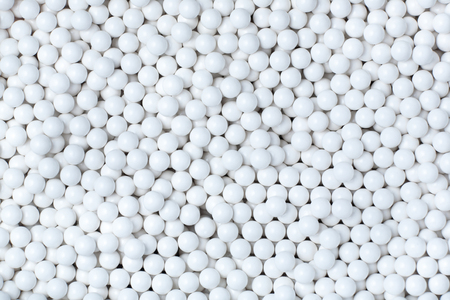 Background of white balls. airsoft 6mm.の写真素材