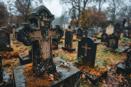 Scary Gothic castle on Halloween night, haunted palace or mansion for dark blue background. Spooky view of old mystery castle and bats in full moon. Horror scene with big glowy house, fantasy place.の素材