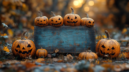 Halloween Party - Skeletons And Owl On Wooden Banner In Spooky Night At Moonlight.の素材