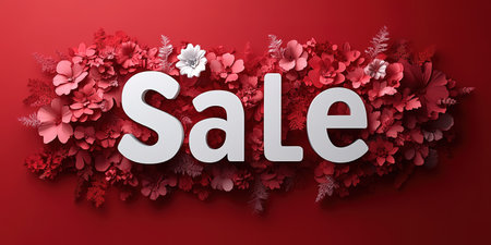 Black Friday Sale or Discount banner. Red clothes tag over red background. Modern minimal design with space for text. Template for promotion, advertising, web, social and fashion ads.の素材