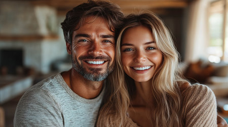 Online Shopping. Happy Smiling Couple Using Credit Card to Internet Shop on-line. Young couple with Laptop Computer and Credit Card buying online. Christmas and New Year Gifts. e-shopping.の素材