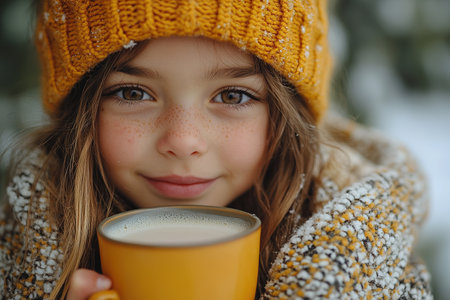 kid with flu or covid illness sleep in bed under blanket with concerned mother on bedside. Child cure at home and parent health care concept.の素材