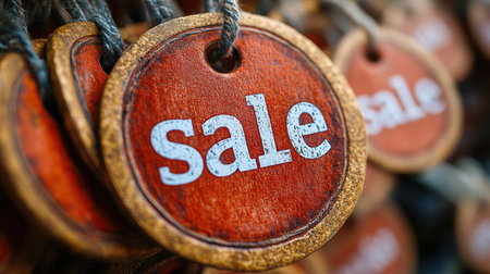 Black Friday Sale or Discount banner. Red clothes tag over red background. Modern minimal design with space for text. Template for promotion, advertising, web, social and fashion ads.の素材