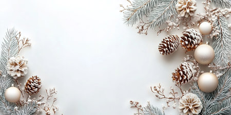 Beautiful festive decorations on the Christmas tree. Close-up. Beautiful Christmas background. The concept of decorations and decor for the new year. New Year's Card 2025の素材