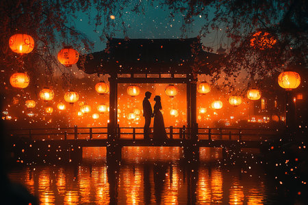 A young couple strolling hand-in-hand along the beach at sunset. The perfect image for a Valentine's Day backdrop.の素材