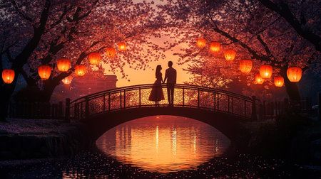 A young couple strolling hand-in-hand along the beach at sunset. The perfect image for a Valentine's Day backdrop.の素材