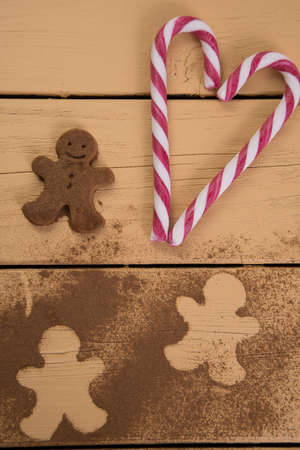 Christmas cookies, christmas candy cane with cinnamon