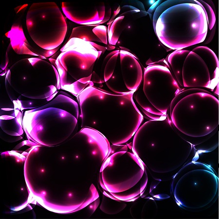 Vector Illustration of  Shiny bubble futuristic backgroundのイラスト素材