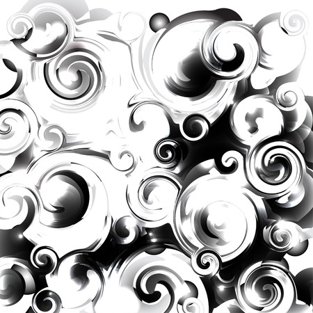 Vector Illustration of  Shiny cosmic curls backgroundのイラスト素材