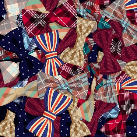 Vector Illustration of  Pattern of vector bow-tiesのイラスト素材