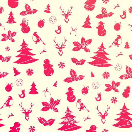 Christmas seamless backgroundのイラスト素材