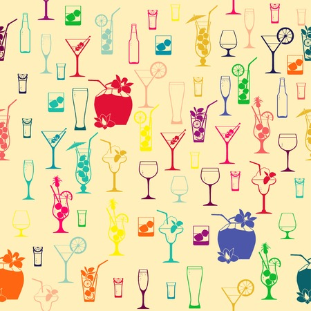 Vector Illustration of  Cocktail patternのイラスト素材