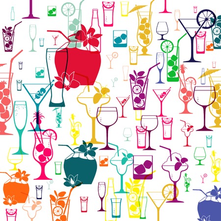 Vector Illustration of  Cocktail patternのイラスト素材