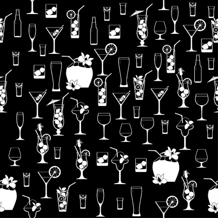 Vector Illustration of  Cocktail patternのイラスト素材