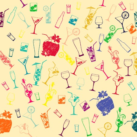 Vector Illustration of  Cocktail patternのイラスト素材