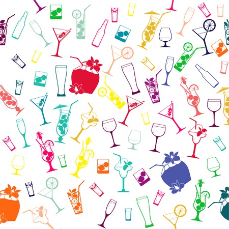 Vector Illustration of  Cocktail patternのイラスト素材