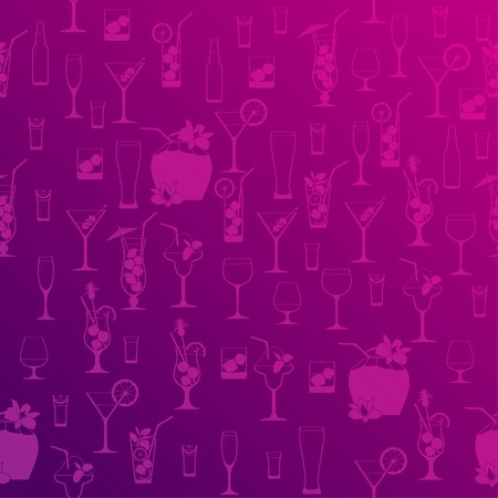 Vector Illustration of  Cocktail patternのイラスト素材