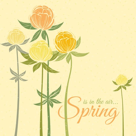 Vector Illustration of  Spring wildflowersのイラスト素材