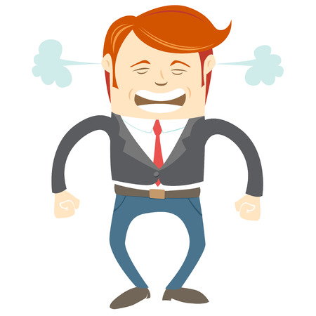 Vector Illustration of  Angry office manのイラスト素材