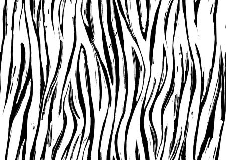 Vector illustration Zebra print seamless background pattern. Black and whiteのイラスト素材