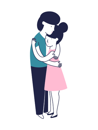 Vecteur De Cute Funny Young Couple In Id Image Libre De Droit Stocklib