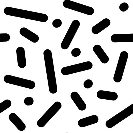 Seamless line doodle memphis pattern Fashion 80-90s. Black and white texture Vector illustration line art. Vintage geometric print illustration elementのイラスト素材