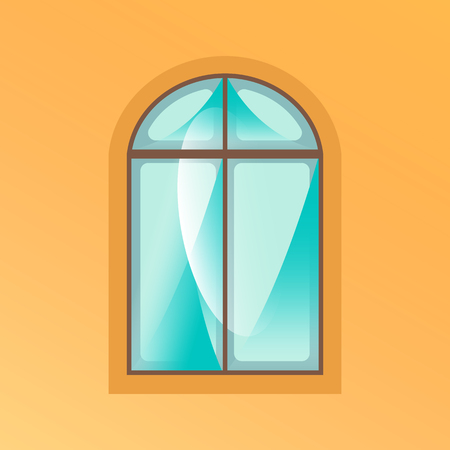 Window icon on yellow background.のイラスト素材