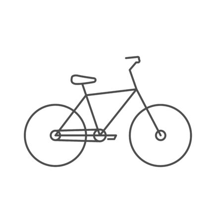 Bicycle icon. Flat monochrome bike icon.のイラスト素材