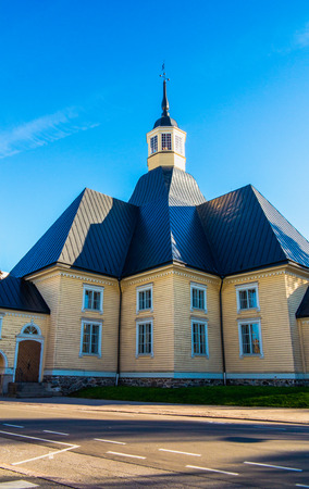 Church of Maiden Maria in Lappeenranta, sunny summer day.の写真素材