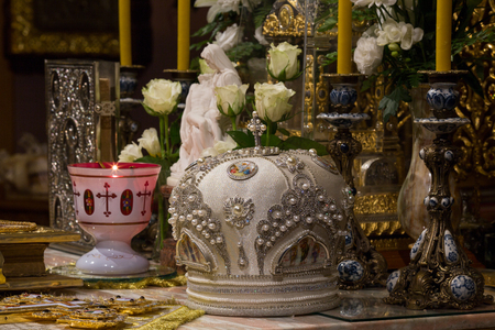 Mitra Bishop at the altarのeditorial素材