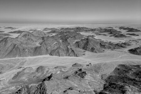 Top view of beautiful mountains in the desert. Eastern Sahara. Hurghada. Egypt.の写真素材