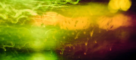 Abstract circular bokeh background of night lightの写真素材