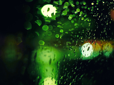 Abstract circular bokeh background of night lightの写真素材