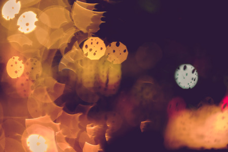 Abstract circular bokeh background of night lightの写真素材