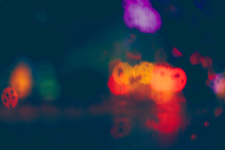Abstract circular bokeh background of night light