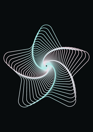 Waves musical abstract background. Minimalistic dynamic volume poster.のイラスト素材