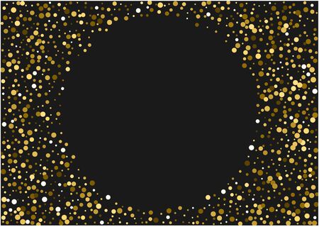 Yellow Sequin Luxury Illustration. Abstract Glow Card. Paper Backdrop. Yellow Circle Luxury Illustration. Dust Golden Backdrop.のイラスト素材